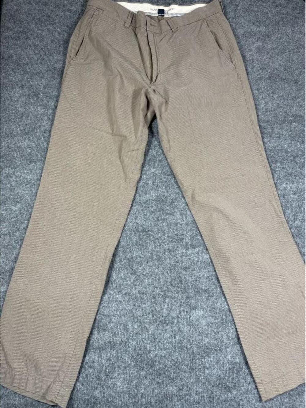 Banana Republic Men's Beige Pinstripe Dress Pants Size 34/34
